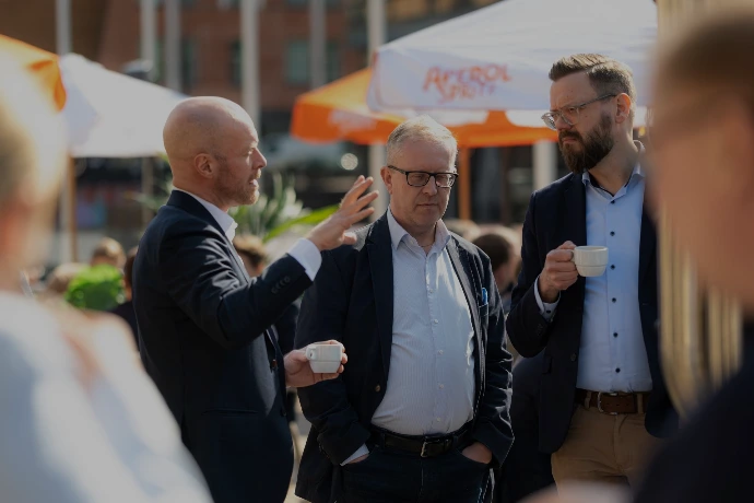 Professionals networking.