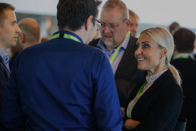 Professionals networking.